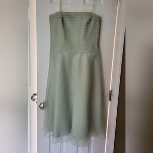 Bari Jay Green Strapless Sheath Dress for Weddings